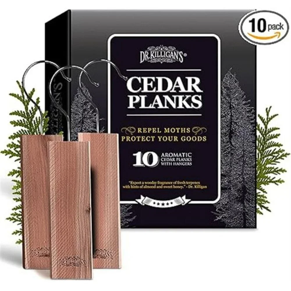 Cedarwood Planks 10 Pack Natural Moth Repellent Closet Drawer Clothes Protection